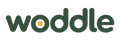 woddle Logo in Dunkelgrün mit gelbem Punkt